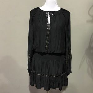 NWT Ramy Brook Brett Embellished Smocked Dress E1